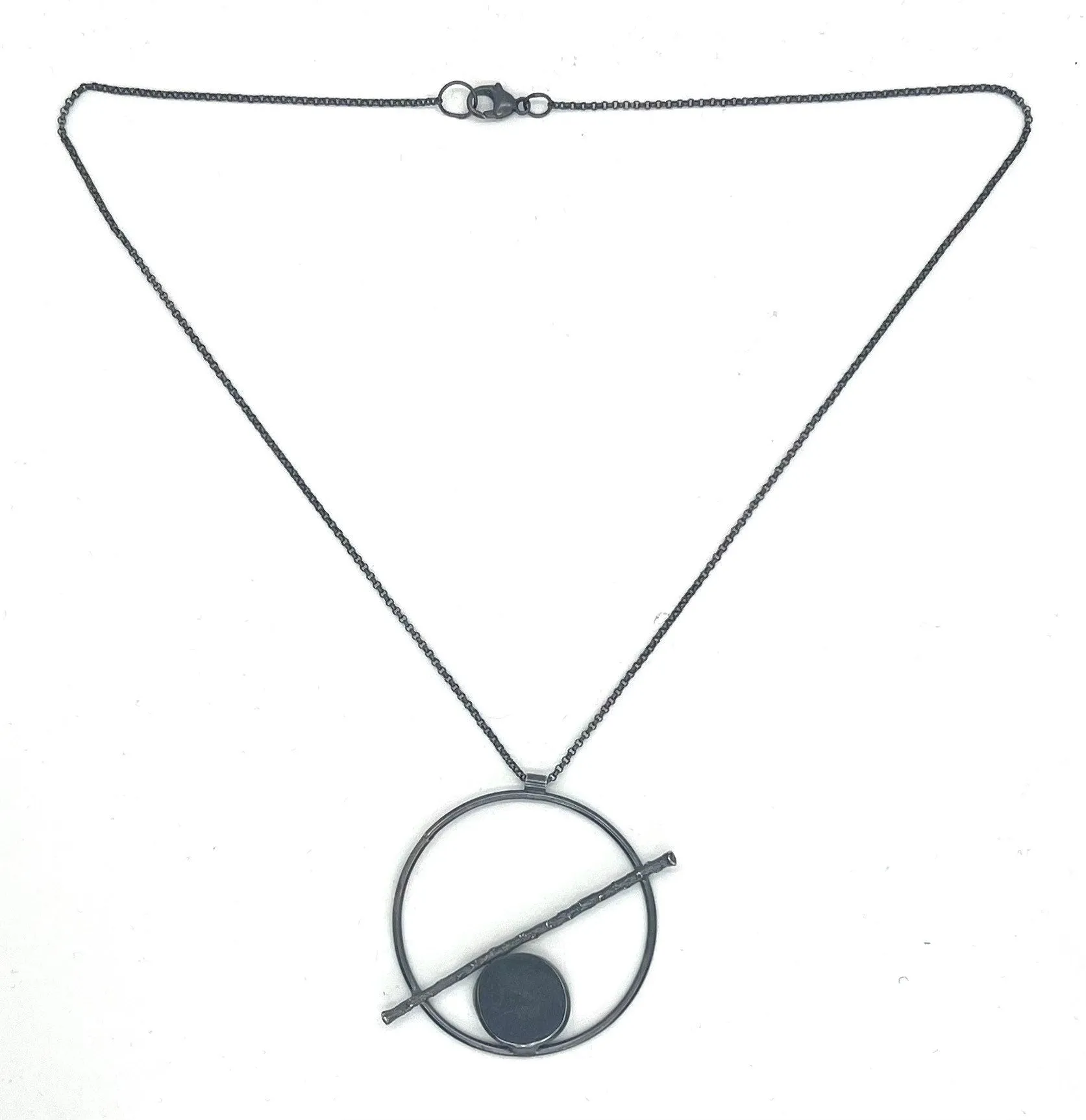 Rock Circle Stick Necklace