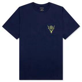 Round Pocket S/S Tee - Navy