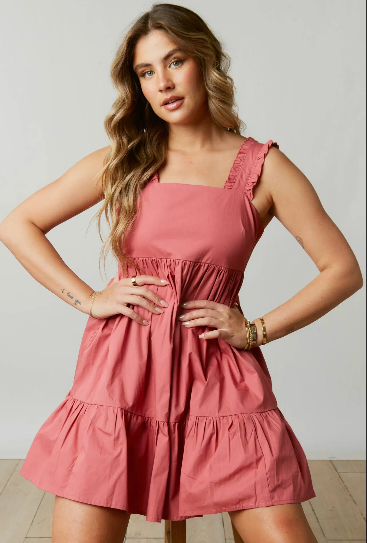 Ruffled Babydoll Mini Dress