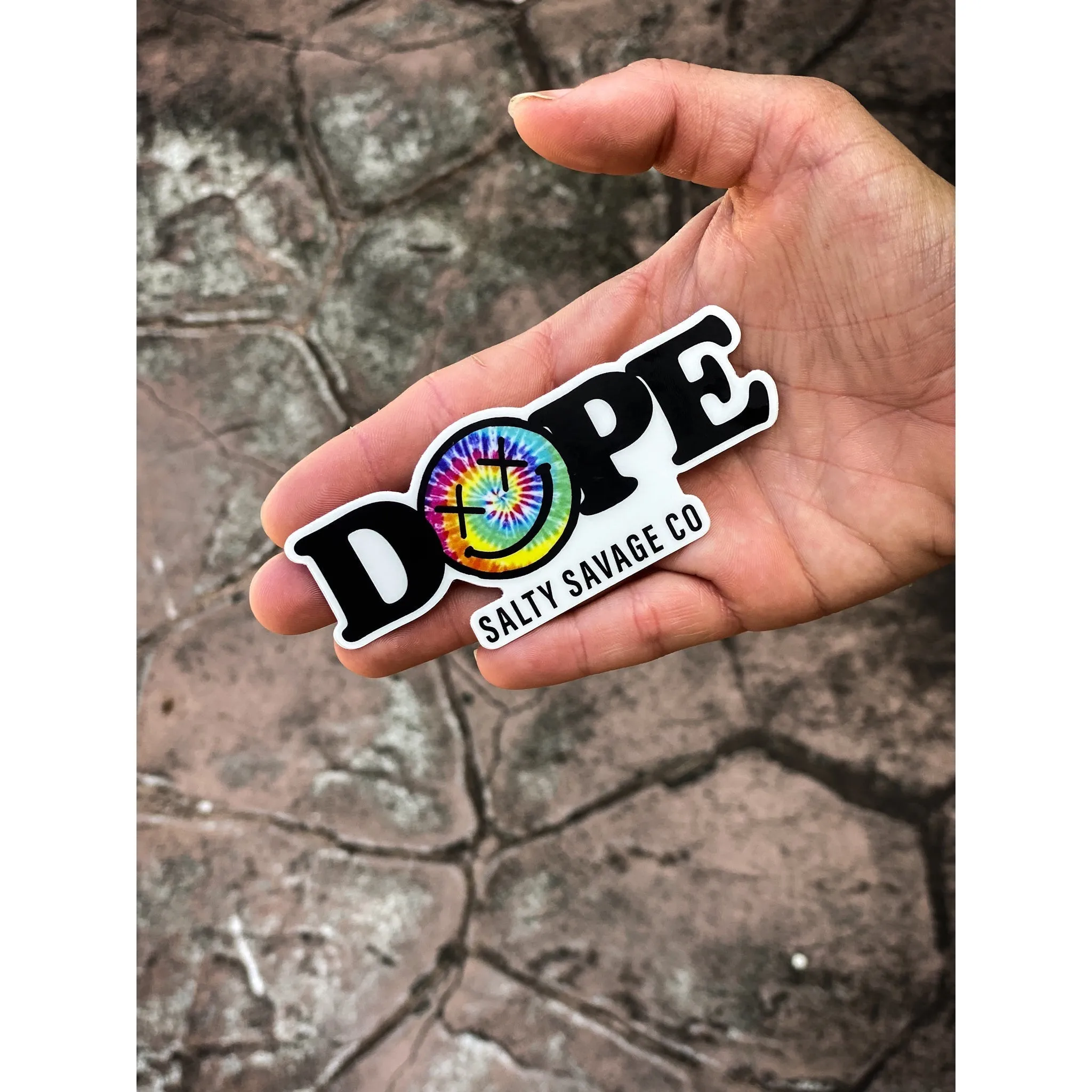 Salty Savage "DOPE" All Weather Decal | Tie Dye