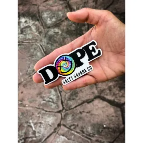 Salty Savage "DOPE" All Weather Decal | Tie Dye