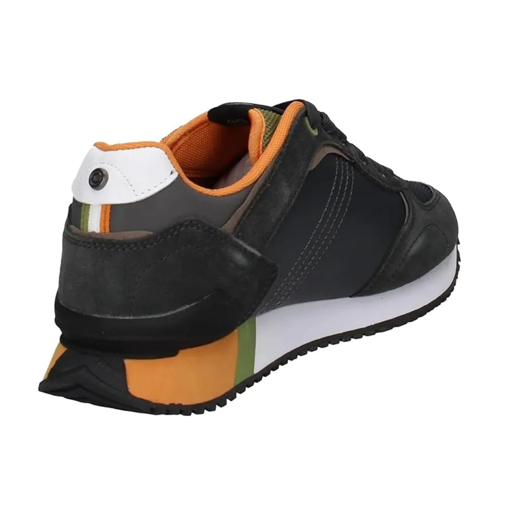 Scarpe da Uomo COLMAR Art. TRAVISPLUS COLORS 020 sneakers ANTRACITE GREEN ORANGE