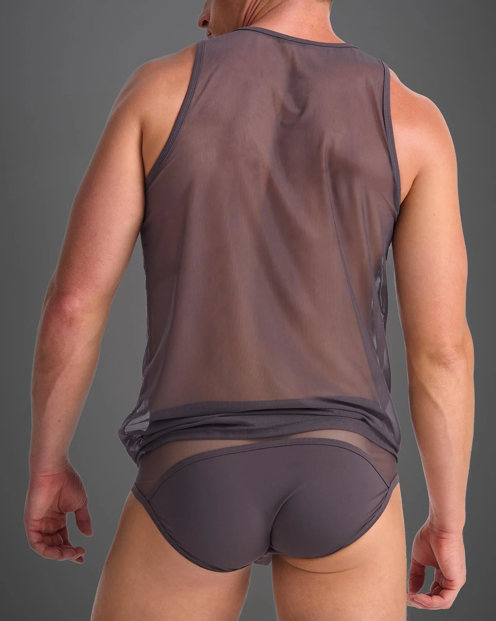 Score Sheer Tank - Gunmetal