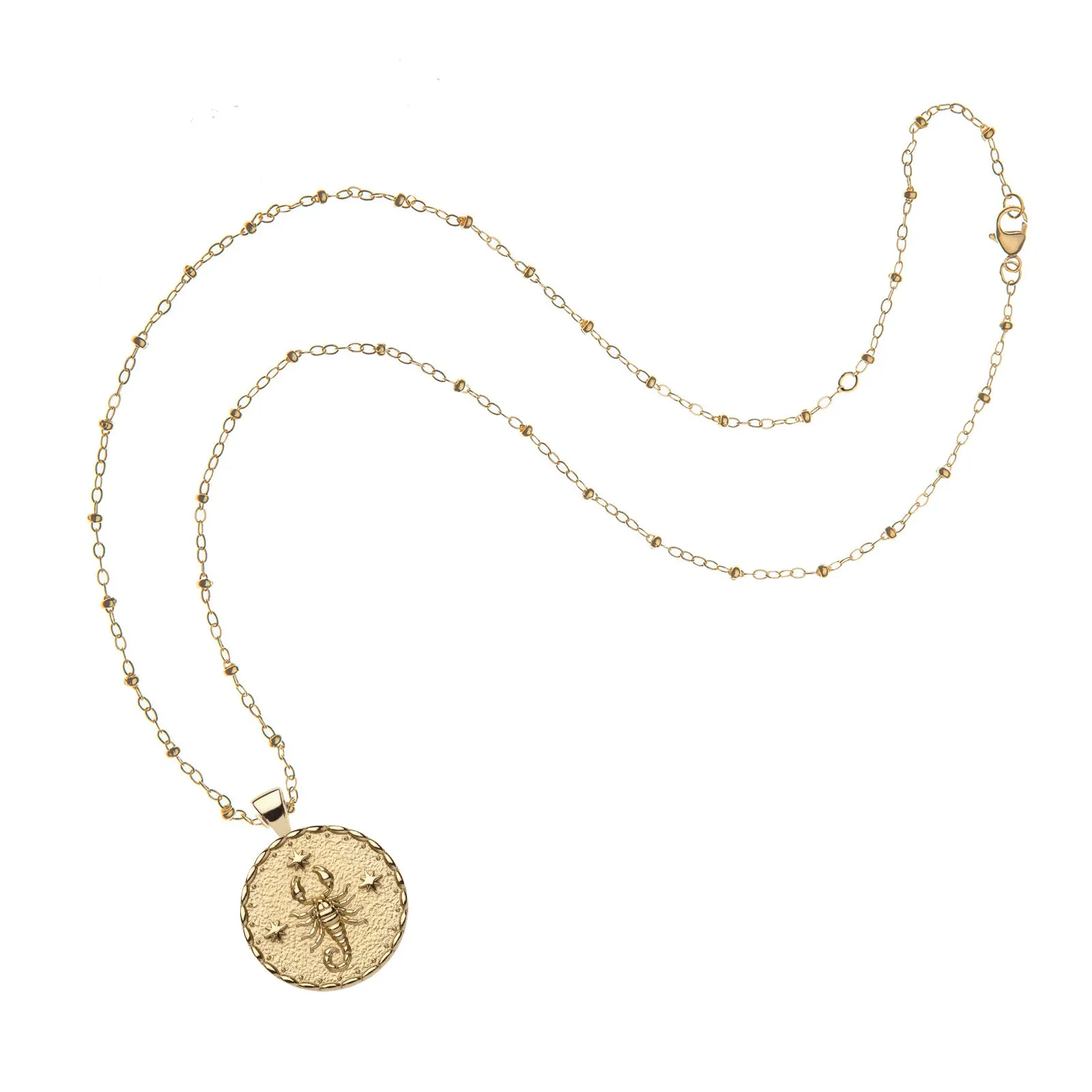 SCORPIO JW Small Zodiac Pendant Coin - Oct 23 - Nov 21