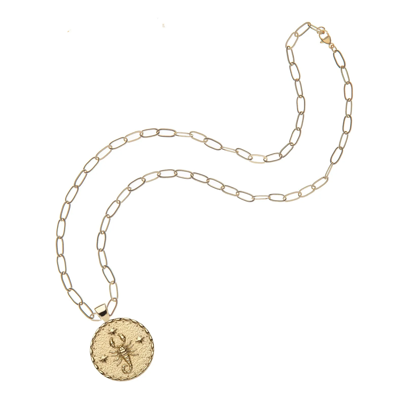 SCORPIO JW Small Zodiac Pendant Coin - Oct 23 - Nov 21