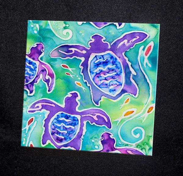 Sea Turtle Swim Ceramic Tile