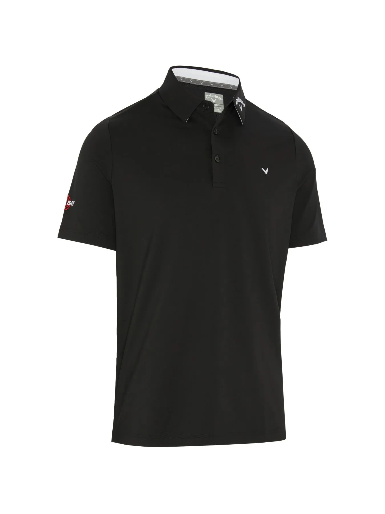 Short Sleeve Odyssey Block Polo Shirt In Caviar