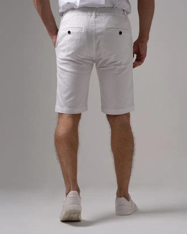 SLIM-FIT CHINO SHORT - WHITE