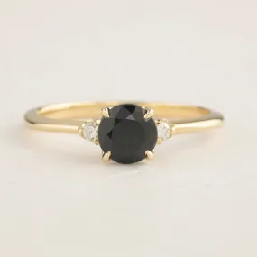 Sofia Ring - 1ct Queensland Dark Peacock Sapphire (One of a kind)