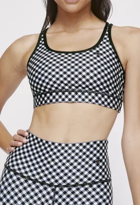 Strappy Bra Black Gingham