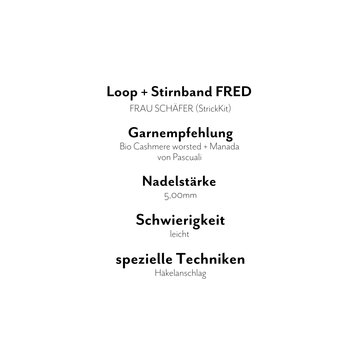 Strickanleitung Loop   Stirnband FRED (PDF)