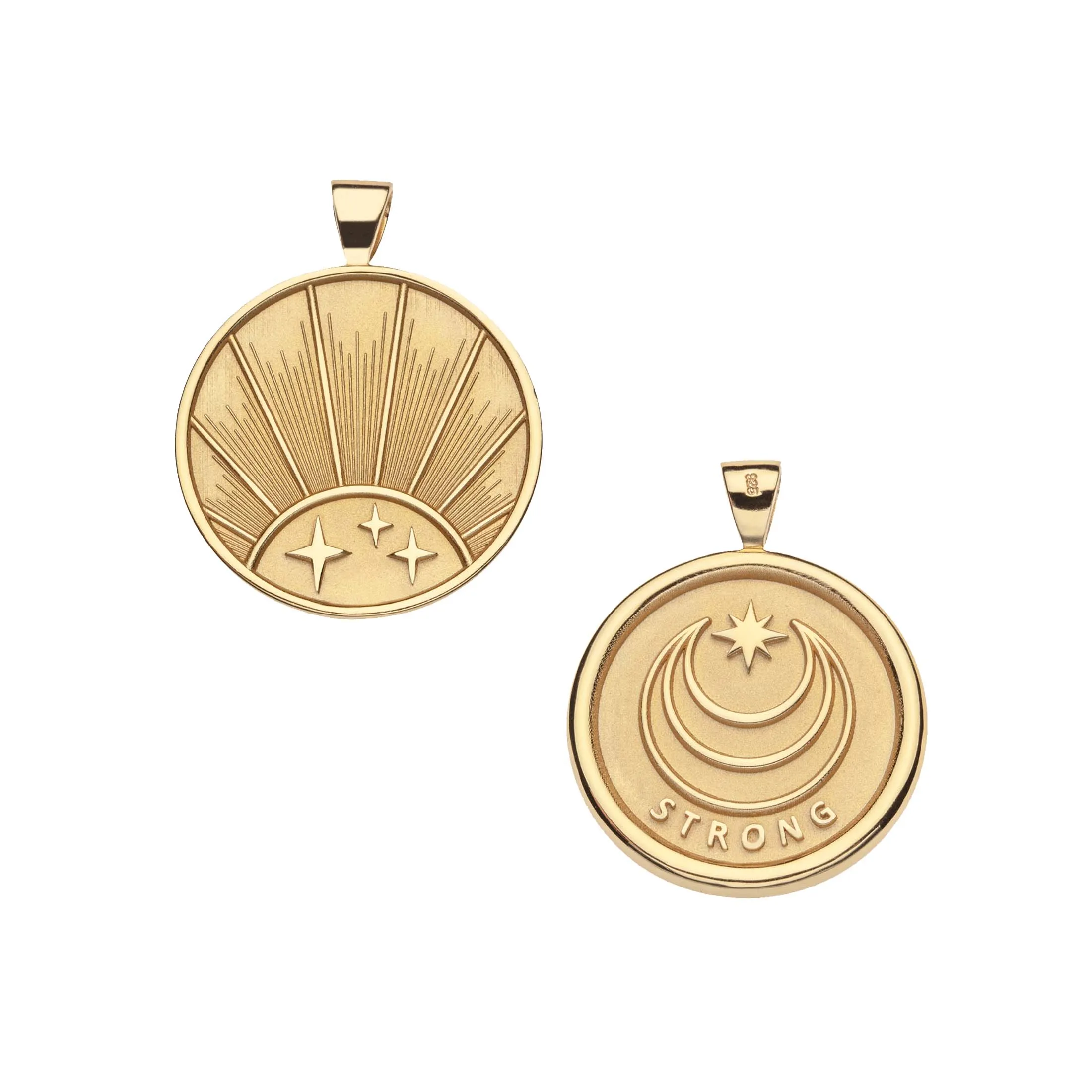 STRONG JW Small Pendant Coin (Rising Sun)