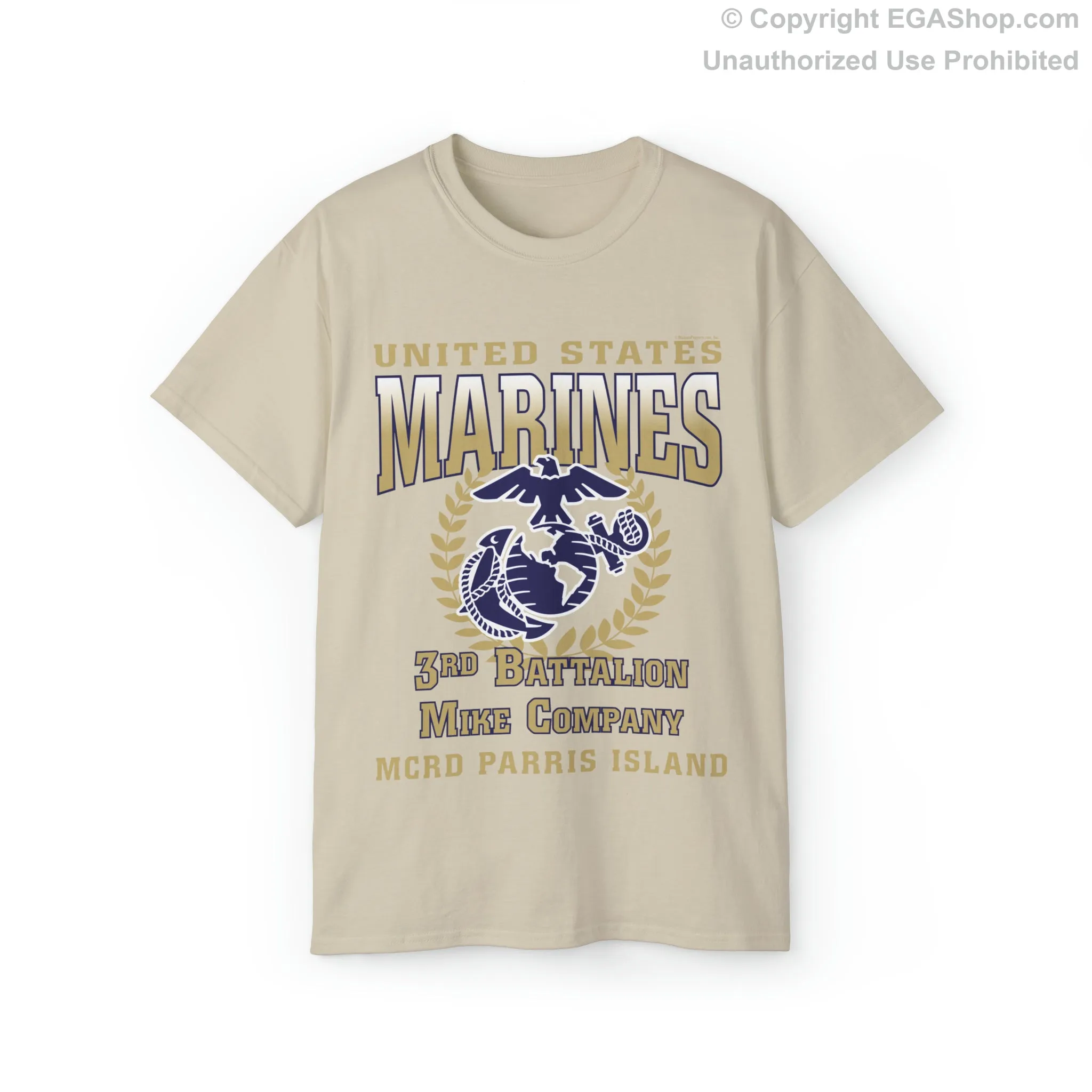 T-Shirt: Mike Co. MCRD Parris Island (EGA, Blank Back)