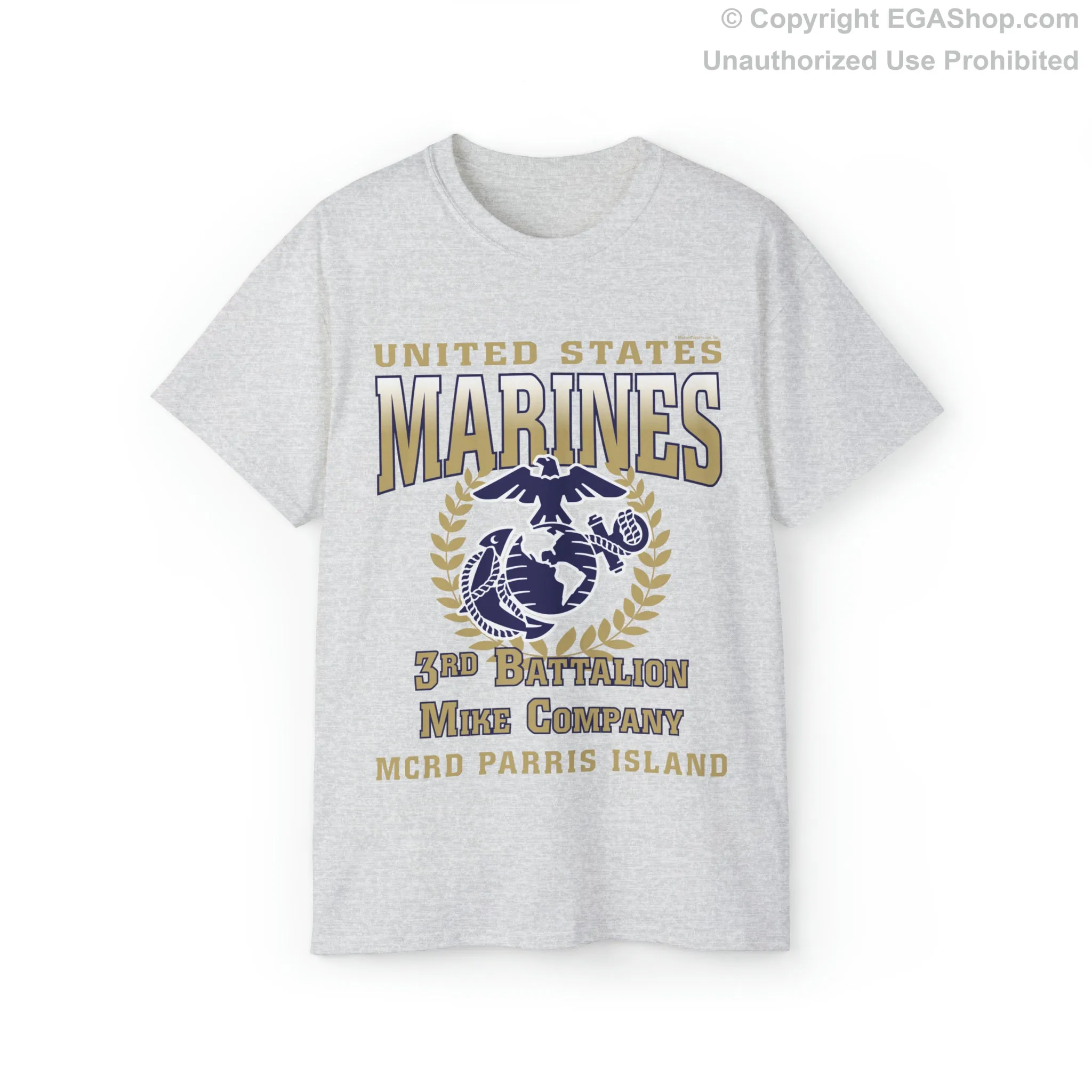 T-Shirt: Mike Co. MCRD Parris Island (EGA, Blank Back)