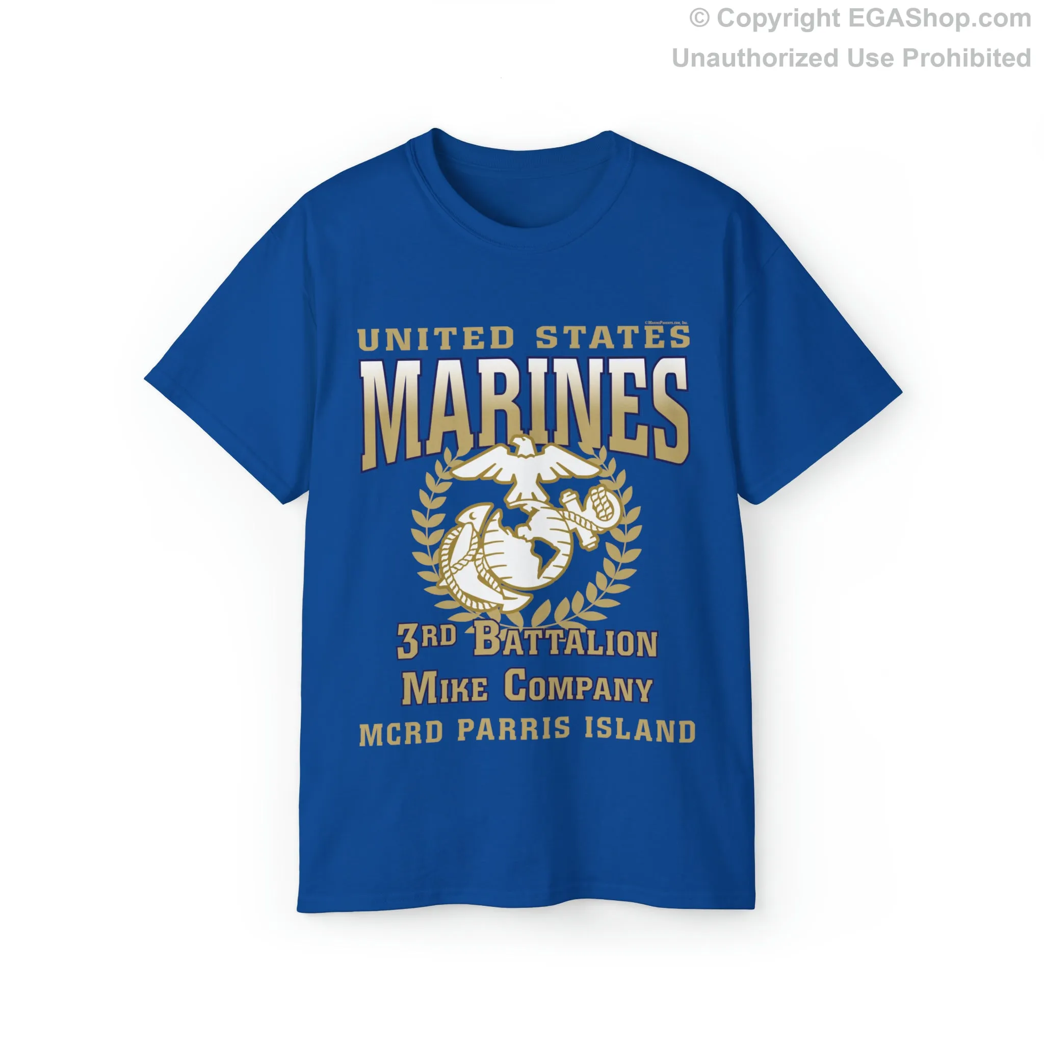 T-Shirt: Mike Co. MCRD Parris Island (EGA, Blank Back)