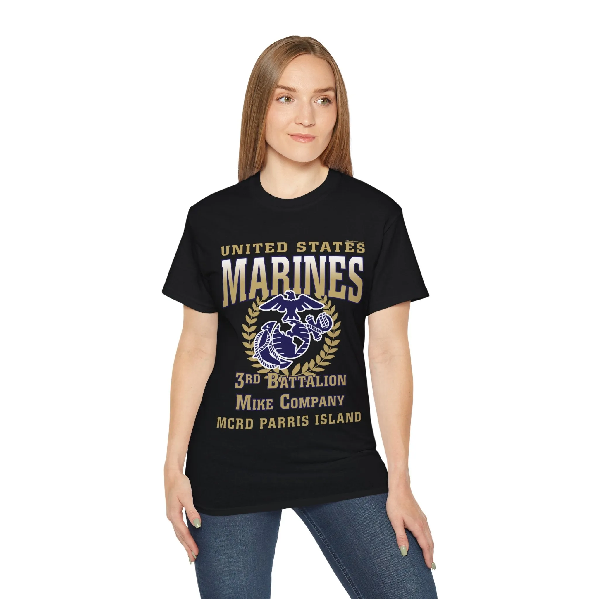 T-Shirt: Mike Co. MCRD Parris Island (EGA, Blank Back)