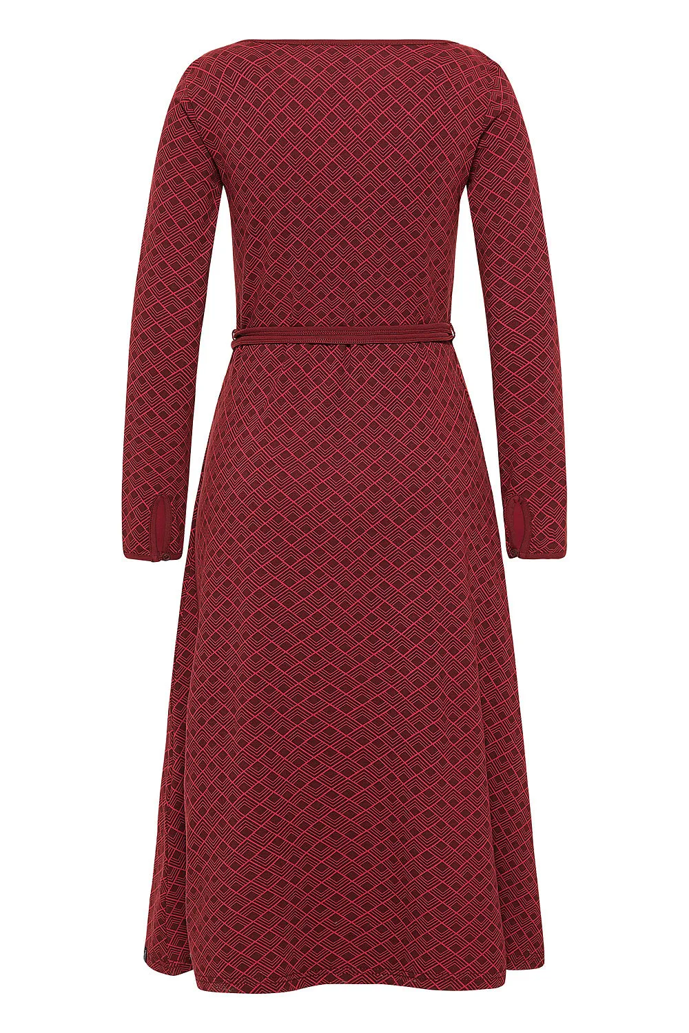 Tranquillo Red Geometric Jersey Dress