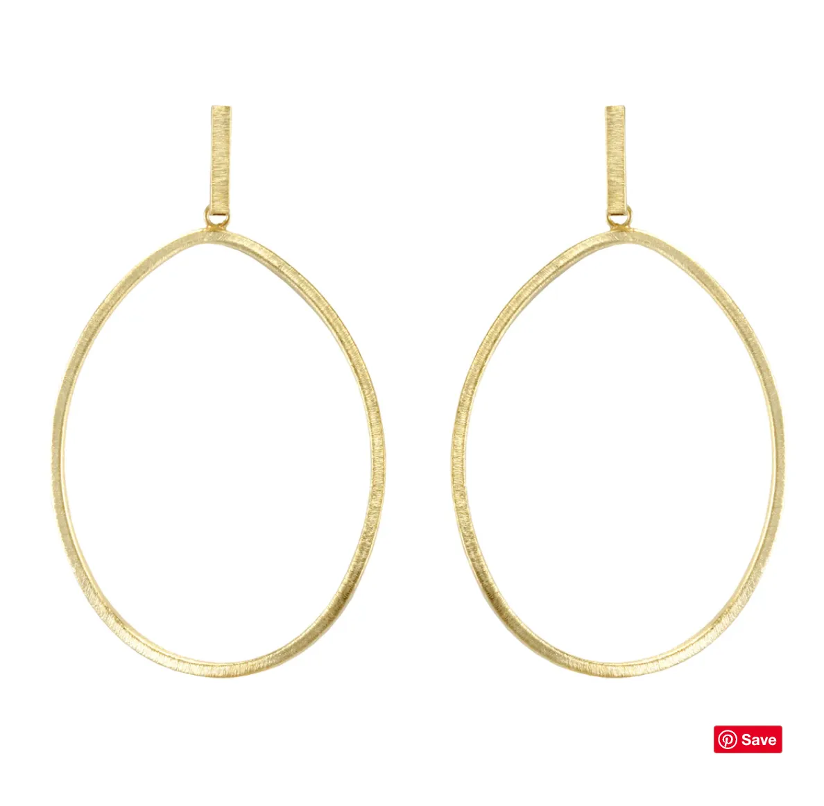 Twisted Oval Hoop Earrings