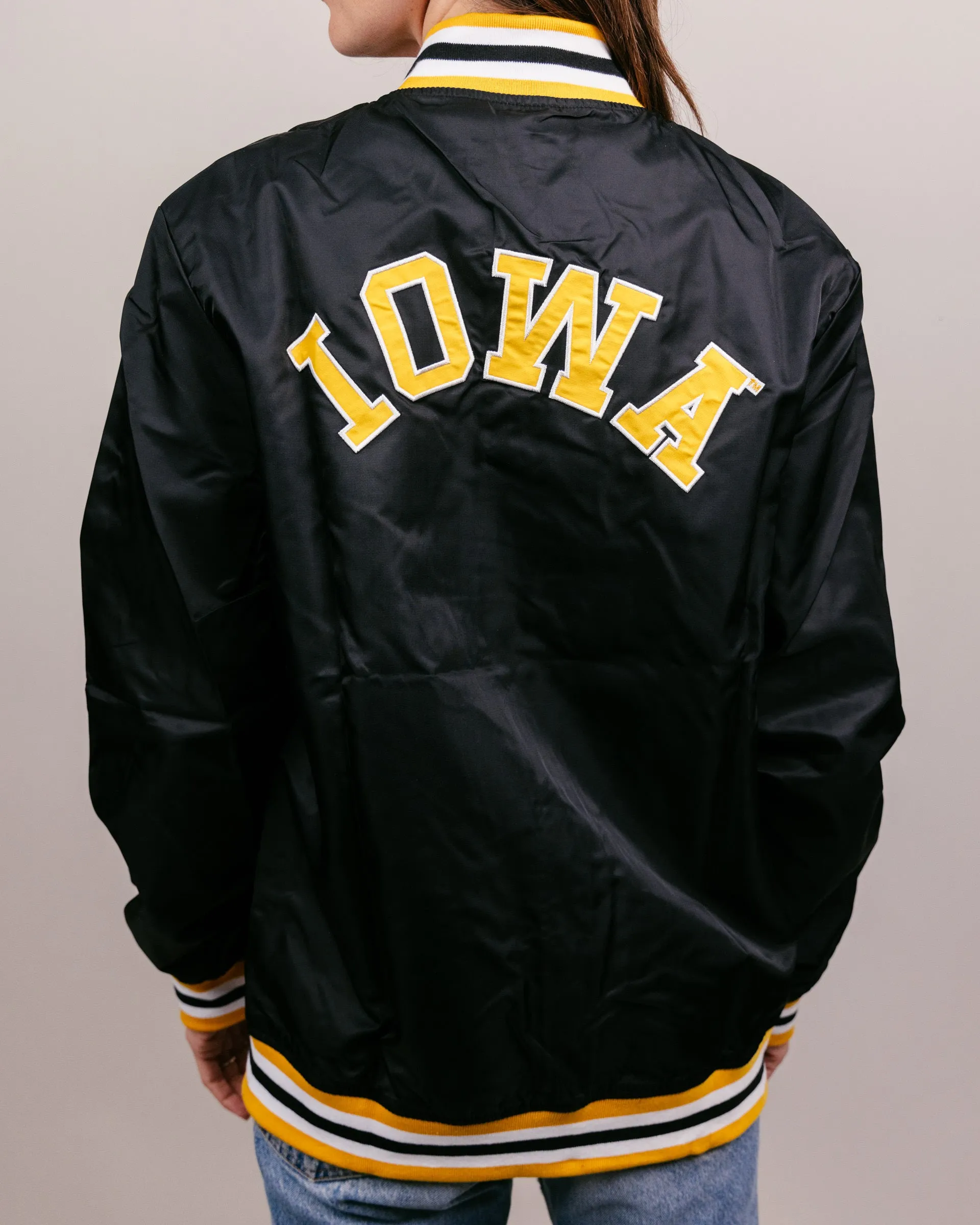 University of Iowa Vintage Black Varsity Jacket