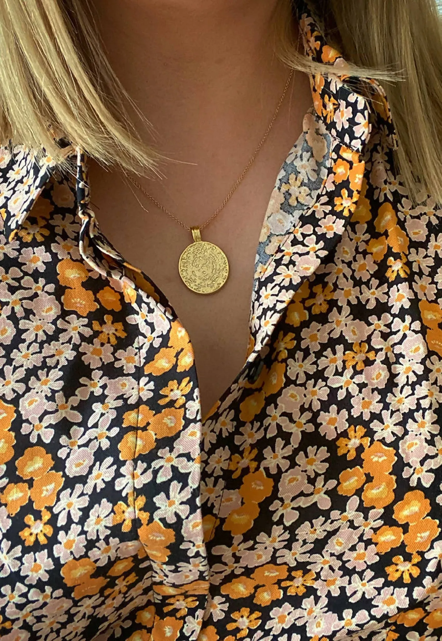 Wisteria London Anthea Gold Coin Necklace