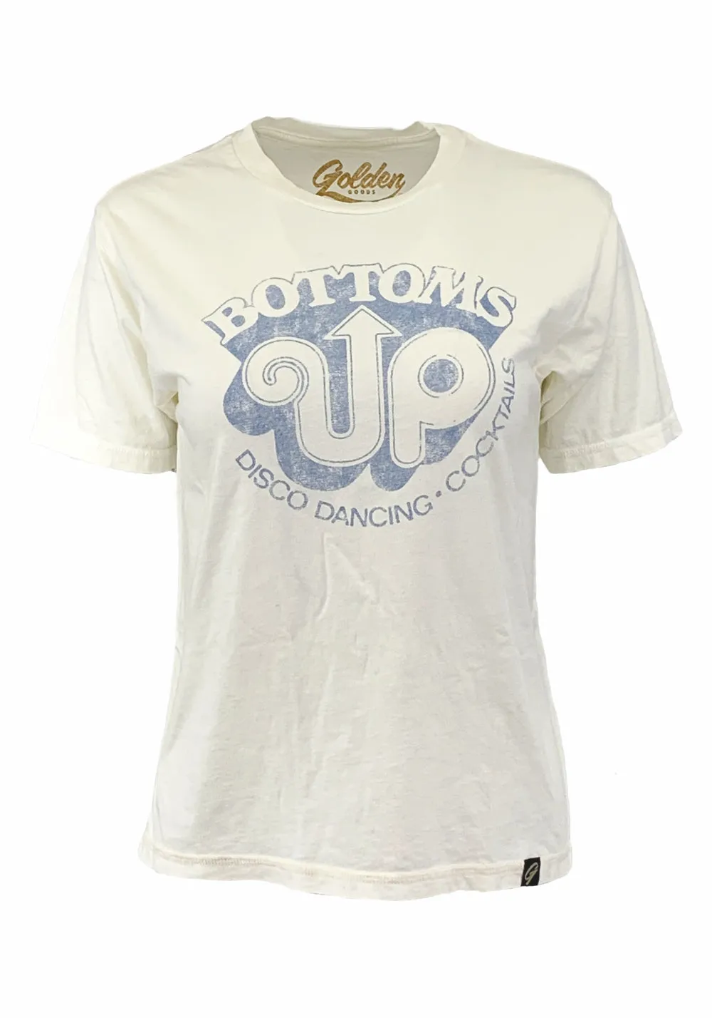 WOMEN'S 'BOTTOMS UP' T-SHIRT - GOLDEN GOODS