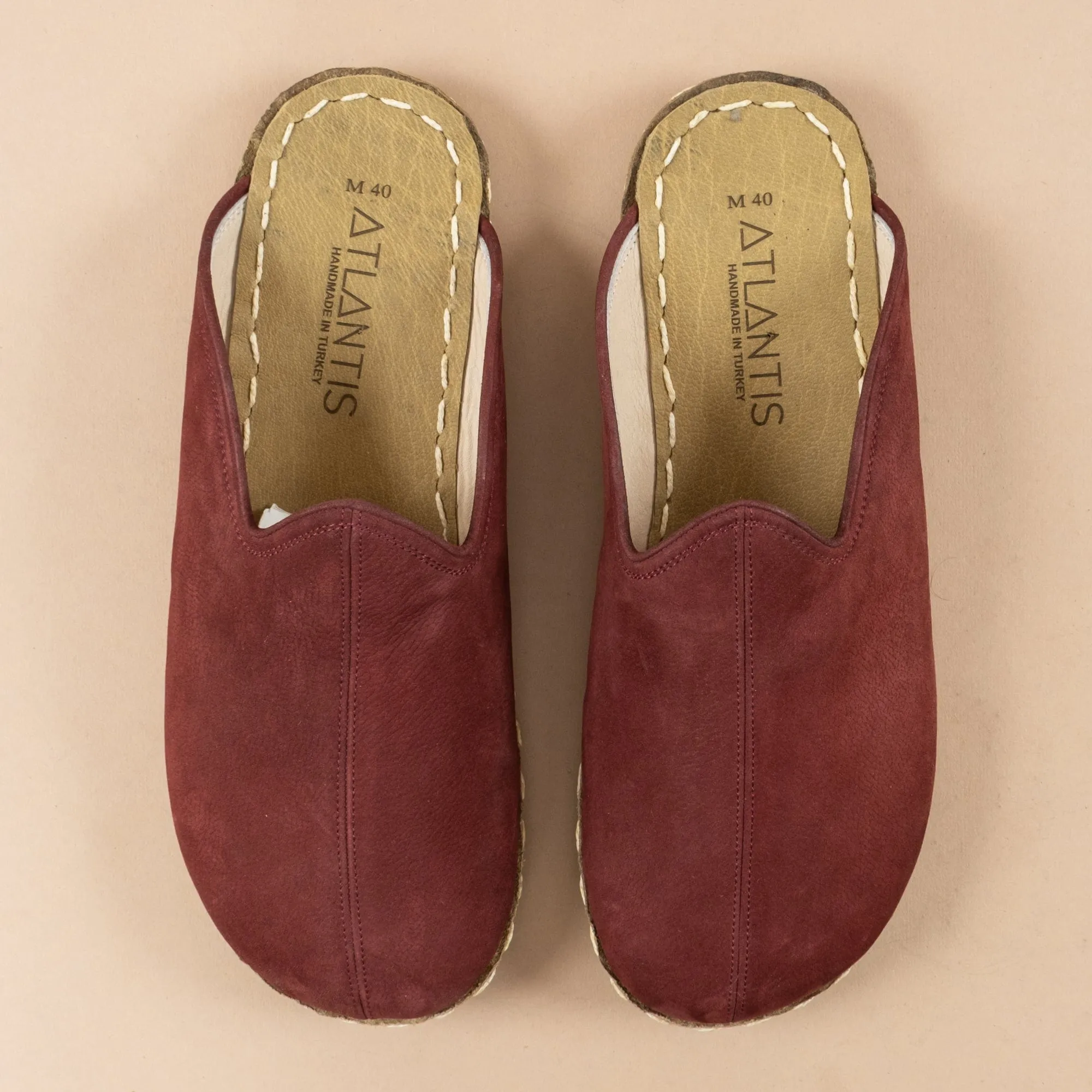 Women's Burgundy Barefoot Slippers