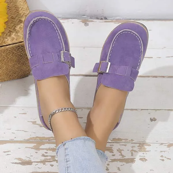 Women's Candy-Colored Hollow-Out Flat Loafers 01073970C