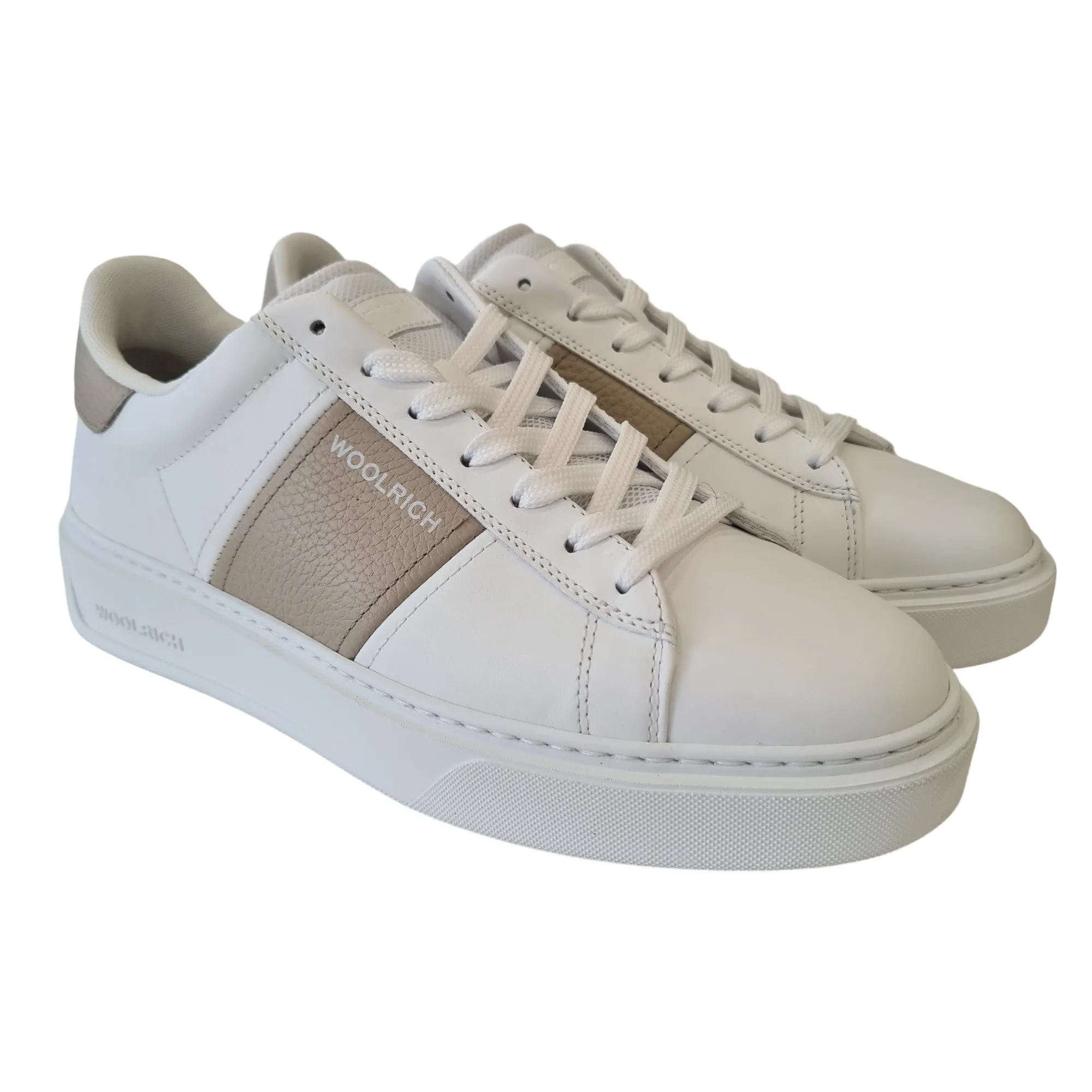 Woolrich Sneakers Uomo Bianco e Beige Rif.27