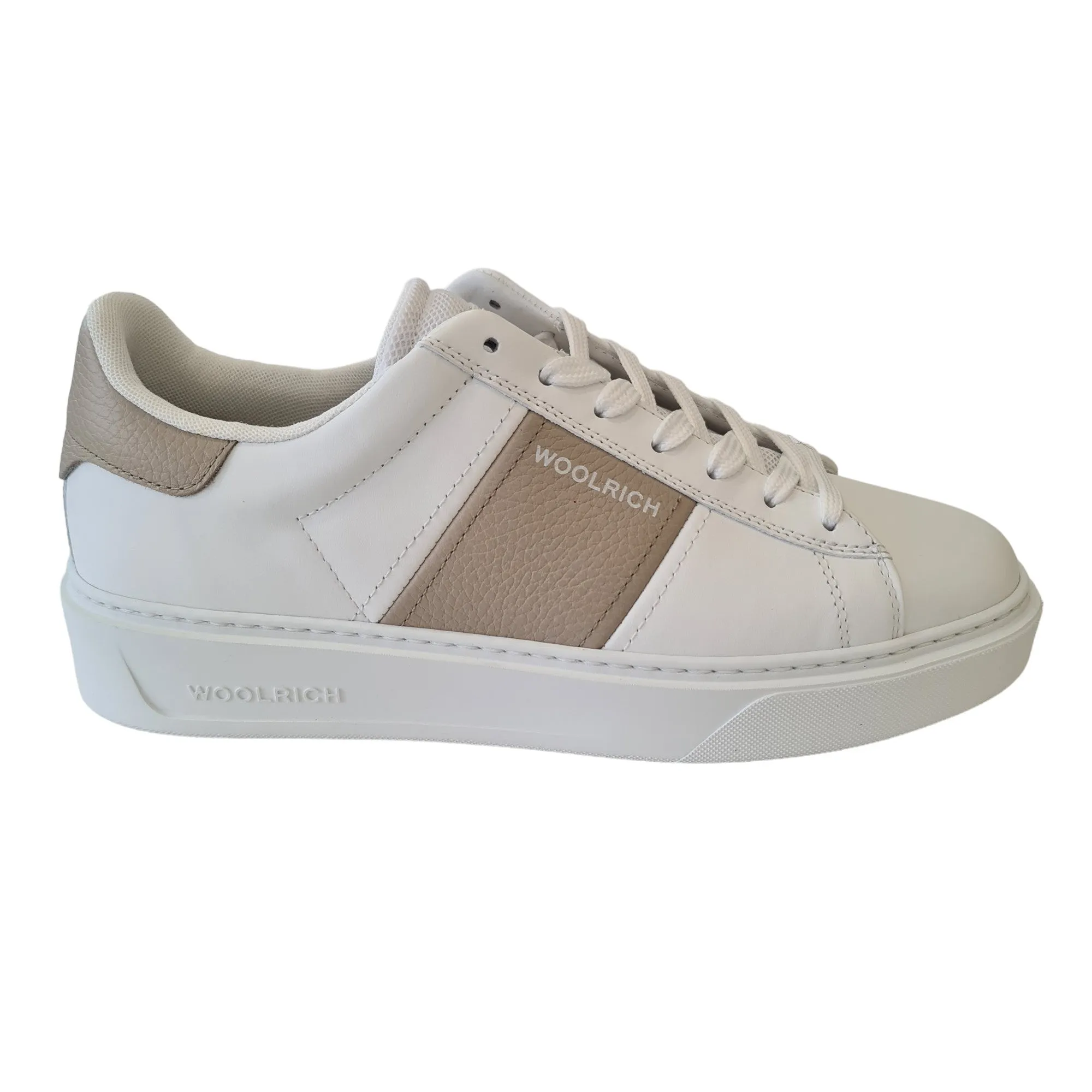 Woolrich Sneakers Uomo Bianco e Beige Rif.27